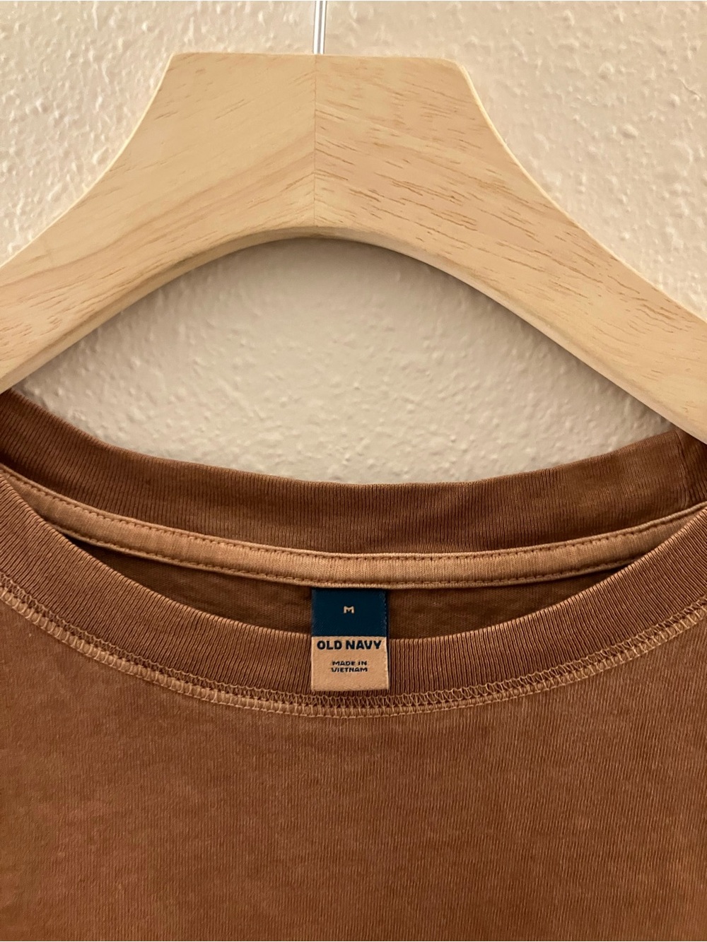 Old Navy Women’s Vintage Boxy Crewneck T-Shirt Caramel Bronze Brown Medium - Picture 5 of 11